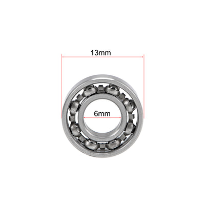 Harfington Uxcell Miniature Deep Groove Ball Bearings Open Type Chrome Steel Bearing