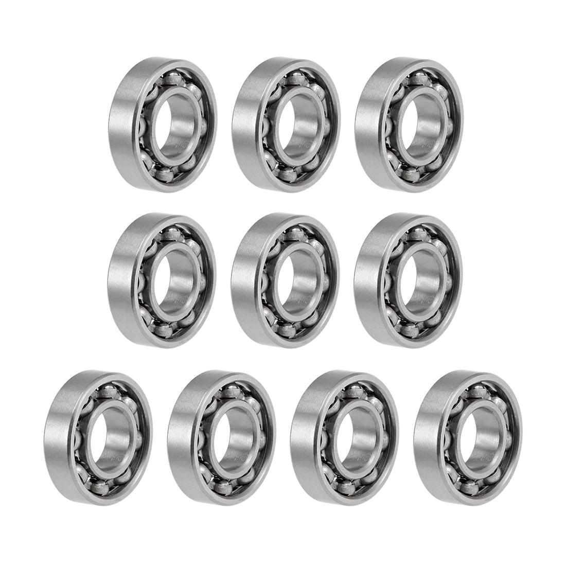 uxcell Uxcell Miniature Deep Groove Ball Bearings Open Type Chrome Steel Bearing