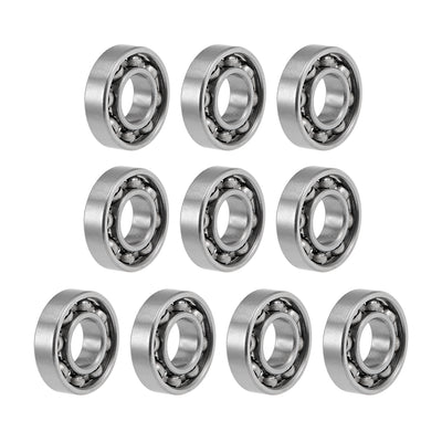 Harfington Uxcell Miniature Deep Groove Ball Bearings Open Type Chrome Steel Bearing