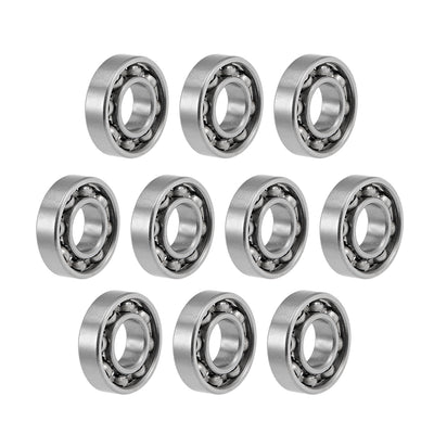 Harfington Uxcell Miniature Deep Groove Ball Bearings Open Type Chrome Steel Bearing