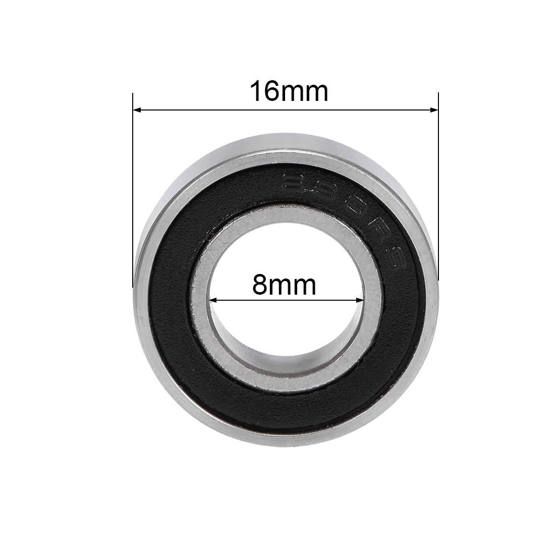 uxcell Uxcell Deep Groove Ball Bearing Metric Double Seal Chrome Steel ABEC1 Z2