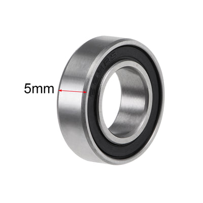 Harfington Uxcell Deep Groove Ball Bearings Metric Double Sealed Chrome Steel Rollers Z2