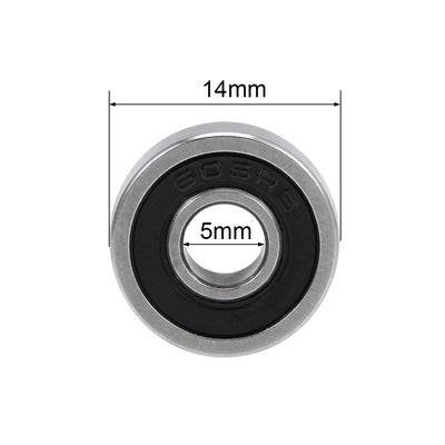 Harfington Uxcell Deep Groove Ball Bearings Metric Double Sealed Chrome Steel Rollers Z2