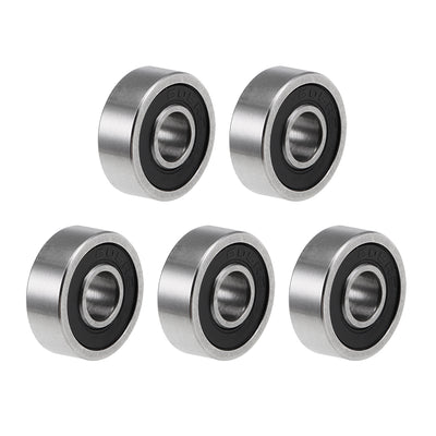 Harfington Uxcell Deep Groove Ball Bearings Metric Double Sealed Chrome Steel Rollers Z2