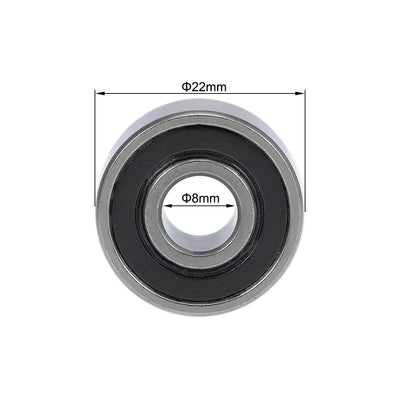 Harfington Uxcell Deep Groove Ball Bearings Z2 Double Sealed Chrome Steel Roller