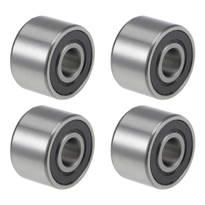 Harfington Uxcell Deep Groove Ball Bearing Metric Double Seal Chrome Steel ABEC1 Z2