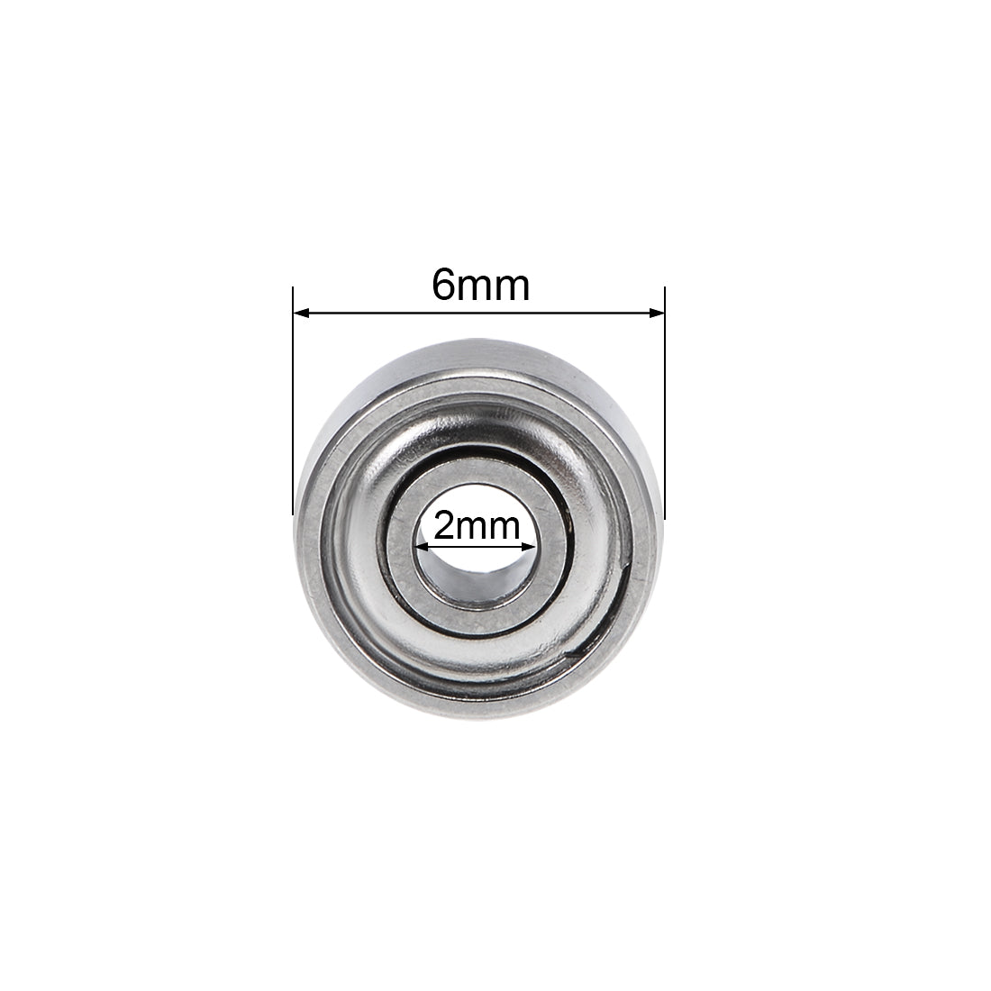 uxcell Uxcell Deep Groove Ball Bearings Z2 Double Shield Chrome Steel