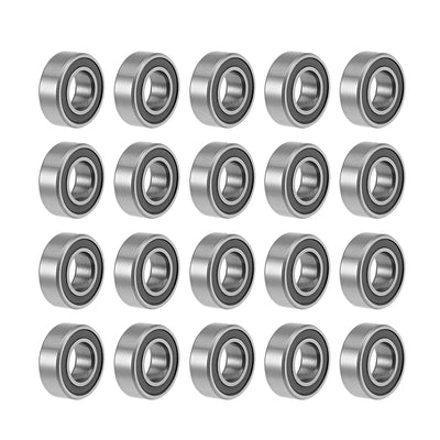 Harfington Uxcell Deep Groove Ball Bearings Metric Double Sealed Chrome Steel P0 Z2 Level