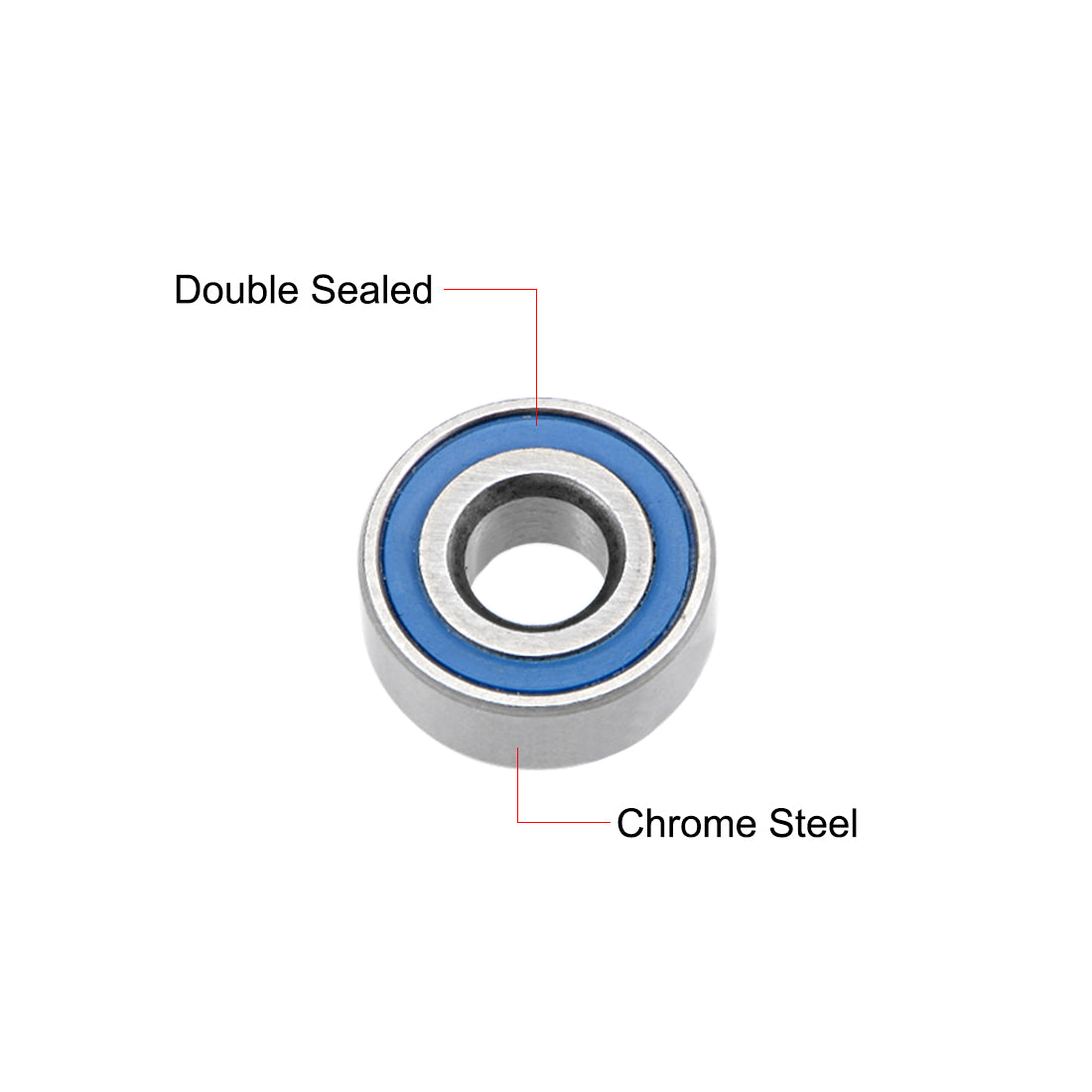 uxcell Uxcell Deep Groove Ball Bearings Metric Double Sealed Chrome Steel Blue P0 Z2