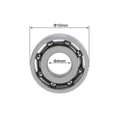 Harfington Uxcell Deep Groove Ball Bearings Metric Open Type Chrome Steel ABEC1 Z2