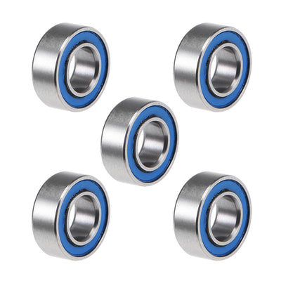 uxcell Uxcell MR84-2RS Ball Bearings Z2 4x8x3mm Double Sealed Chrome Steel 5pcs