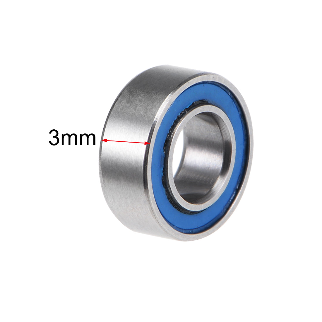 uxcell Uxcell Miniature Deep Groove Ball Bearings Double Sealed Chrome Steel Blue Cover