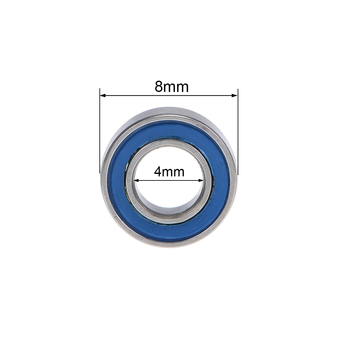 uxcell Uxcell Miniature Deep Groove Ball Bearings Double Sealed Chrome Steel Blue Cover