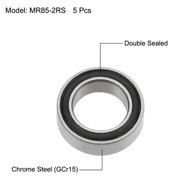 Harfington Uxcell Deep Groove Ball Bearing Metric Double Shielded Chrome Steel P0 Z2