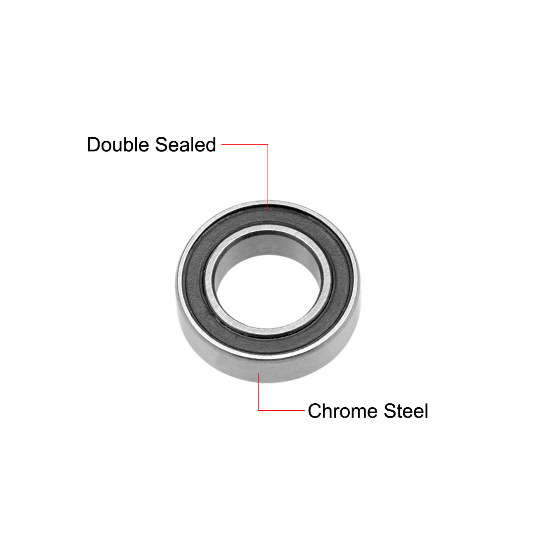 uxcell Uxcell Deep Groove Ball Bearings Metric Double Sealed Chrome Steel P0 Z2 Level