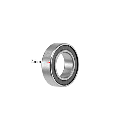 Harfington Uxcell Deep Groove Ball Bearings Metric Double Sealed Chrome Steel P0 Z2 Level