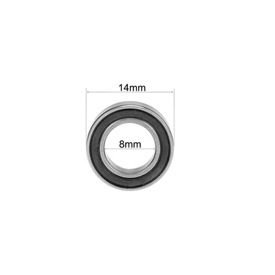 Harfington Uxcell Deep Groove Ball Bearings Metric Double Sealed Chrome Steel P0 Z2 Level