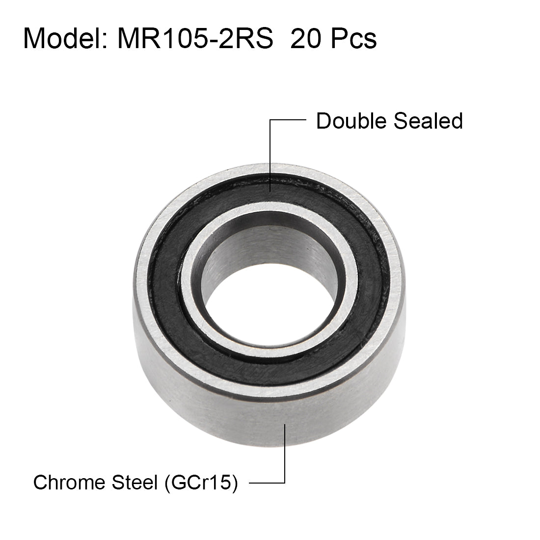 uxcell Uxcell Deep Groove Ball Bearings Metric Double Sealed Chrome Steel P0 Z2 Level