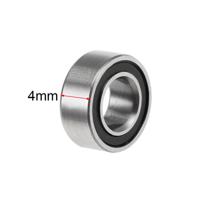 Harfington Uxcell Deep Groove Ball Bearings Metric Double Sealed Chrome Steel P0 Z2 Level