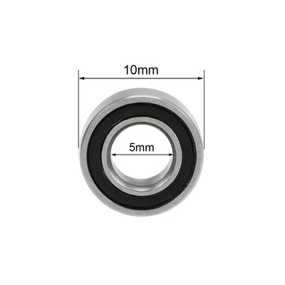 Harfington Uxcell Deep Groove Ball Bearings Metric Double Sealed Chrome Steel P0 Z2 Level