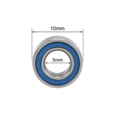 Harfington Uxcell Deep Groove Ball Bearings Metric Double Seal Chrome Steel P0 Z2