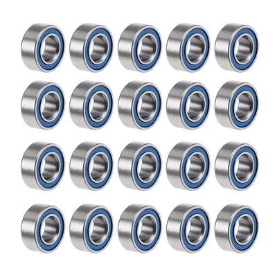 Harfington Uxcell Deep Groove Ball Bearings Metric Double Seal Chrome Steel P0 Z2