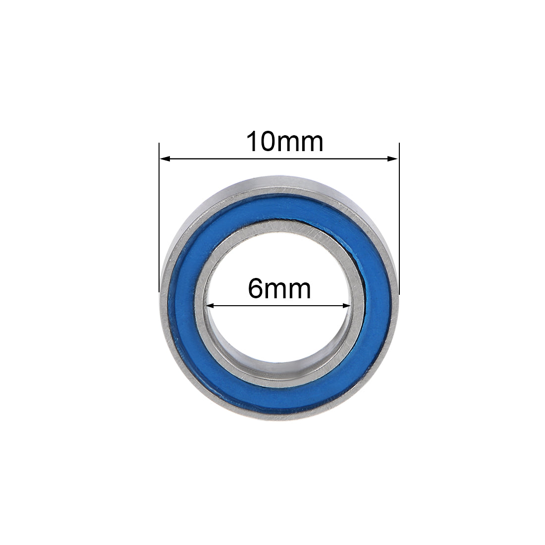 uxcell Uxcell Deep Groove Ball Bearings Metric Double Sealed Chrome Steel Blue P0 Z2