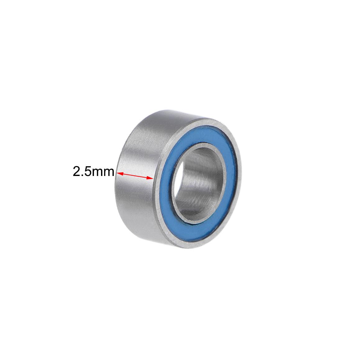 uxcell Uxcell Miniature Deep Groove Ball Bearings Double Sealed Chrome Steel Blue Cover