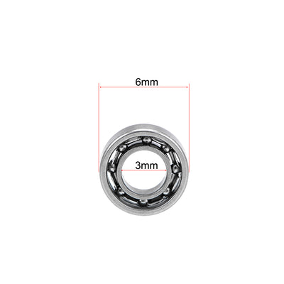 Harfington Uxcell Deep Groove Ball Bearings Metric Open Type Chrome Steel ABEC1 Z2