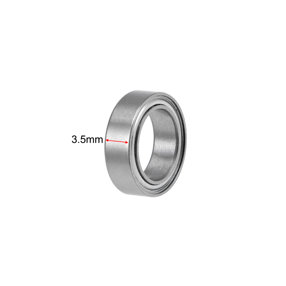 uxcell Uxcell Miniature Deep Groove Ball Bearing Double Shielded Chrome Steel