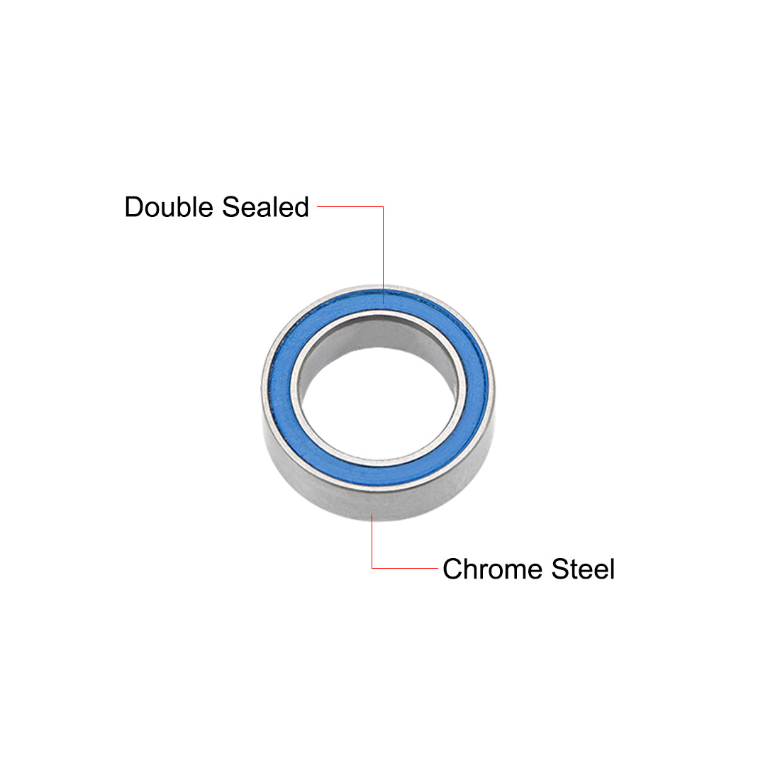 uxcell Uxcell Deep Groove Ball Bearings Metric Double Sealed Chrome Steel Blue P0 Z2