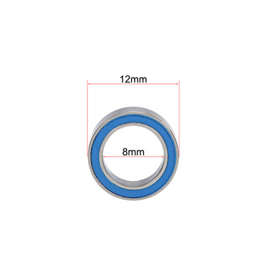 Harfington Uxcell Deep Groove Ball Bearings Metric Double Sealed Chrome Steel Blue P0 Z2