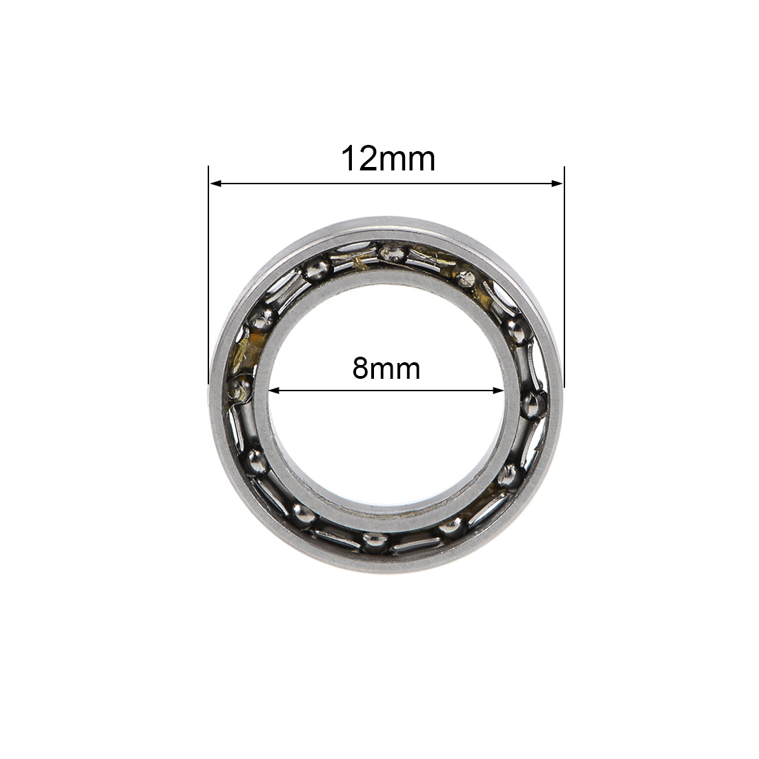 uxcell Uxcell Deep Groove Ball Bearings Metric Open Type Chrome Steel ABEC1 Z2