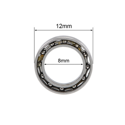 Harfington Uxcell Deep Groove Ball Bearings Metric Open Type Chrome Steel ABEC1 Z2