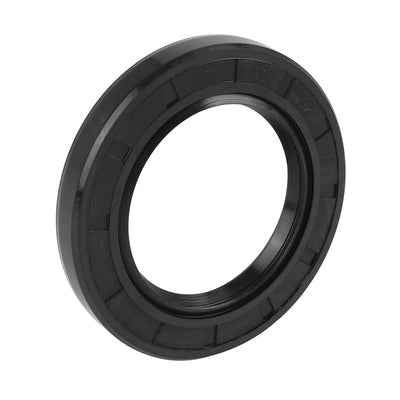 Harfington 40mm x 62mm x 8mm Black Rubber Cover Double Lip TC Oil Shaft Seal