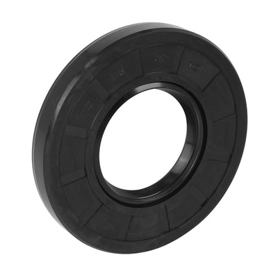 Harfington 35mm x 72mm x 10mm Black Rubber Cover Double Lip TC Oil Shaft Seal