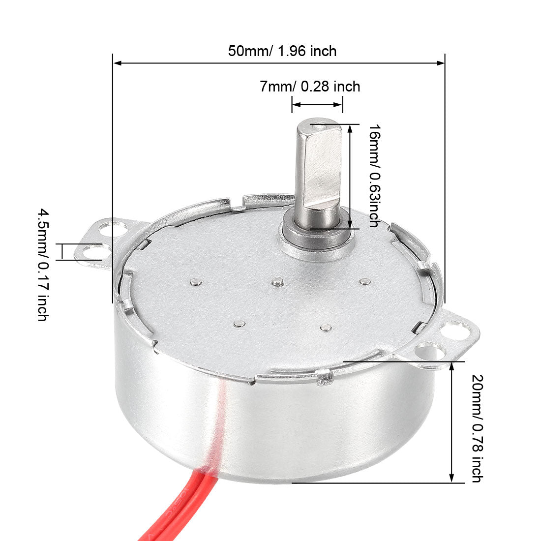 uxcell Uxcell Synchronmotor AC 24V 4W 5-6RPM/MIN 50-60Hz CW handgefertigte, Modell-, Leitmotor