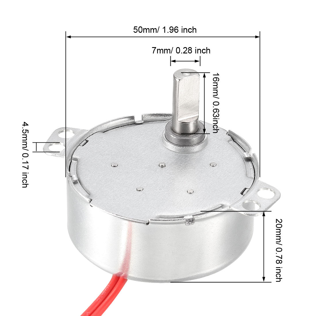 uxcell Uxcell Synchronous Synchron Motor AC 12V 4W 5-6RPM/MIN 50-60Hz CCW for Hand-Made, Model or Guide Motor