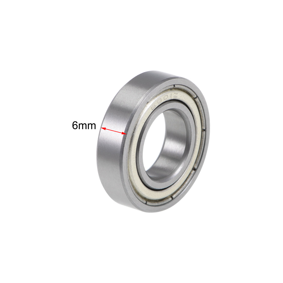 uxcell Uxcell 6901ZZ Deep Groove Ball Bearings Z2 12x24x6mm Double Shielded Chrome Steel 4pcs