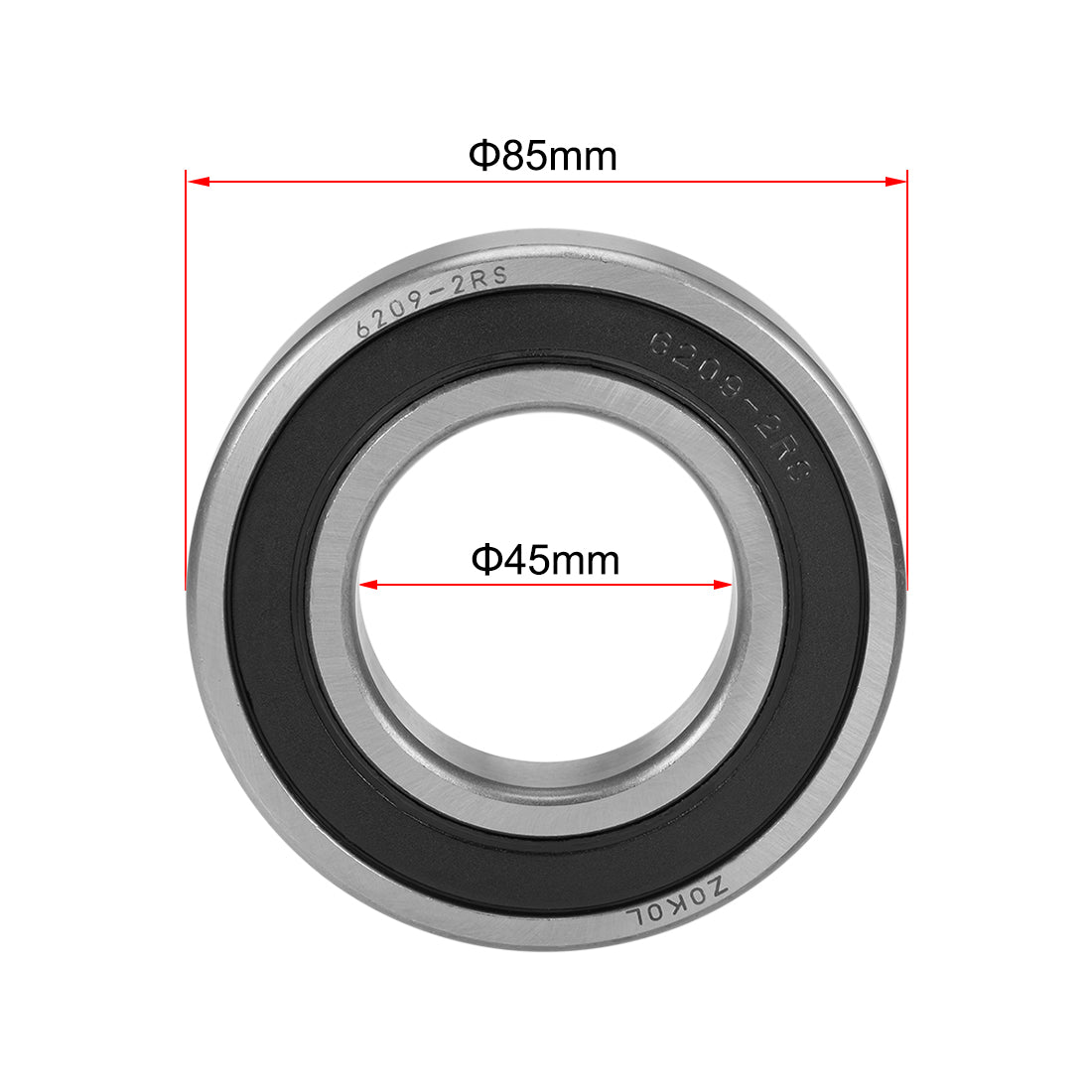 uxcell Uxcell Deep Groove Ball Bearings Metric Double Sealed Chrome Steel ABEC1 Z2 Level