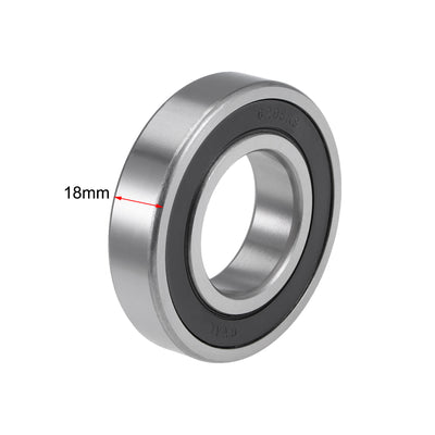 Harfington Uxcell Deep Groove Ball Bearings Metric Double Sealed Chrome Steel ABEC1 Z2 Level