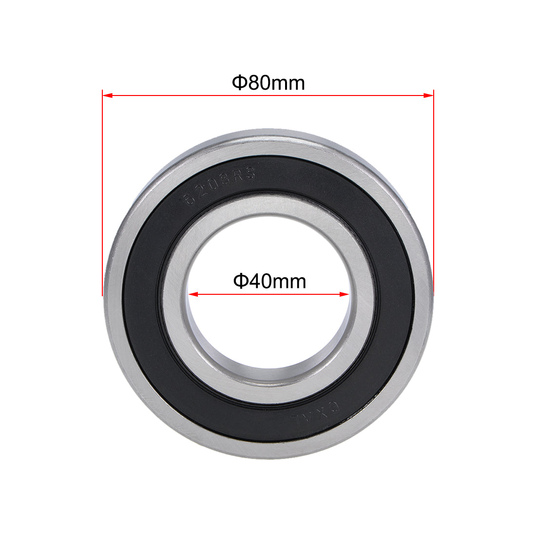 uxcell Uxcell Deep Groove Ball Bearings Metric Double Sealed Chrome Steel ABEC1 Z2 Level