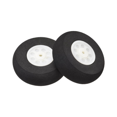 Harfington Uxcell RC Airplane Wheels - 2PCS RC Airplane Aircraft Sponge Wheels 2.16 inch x 0.11 inch