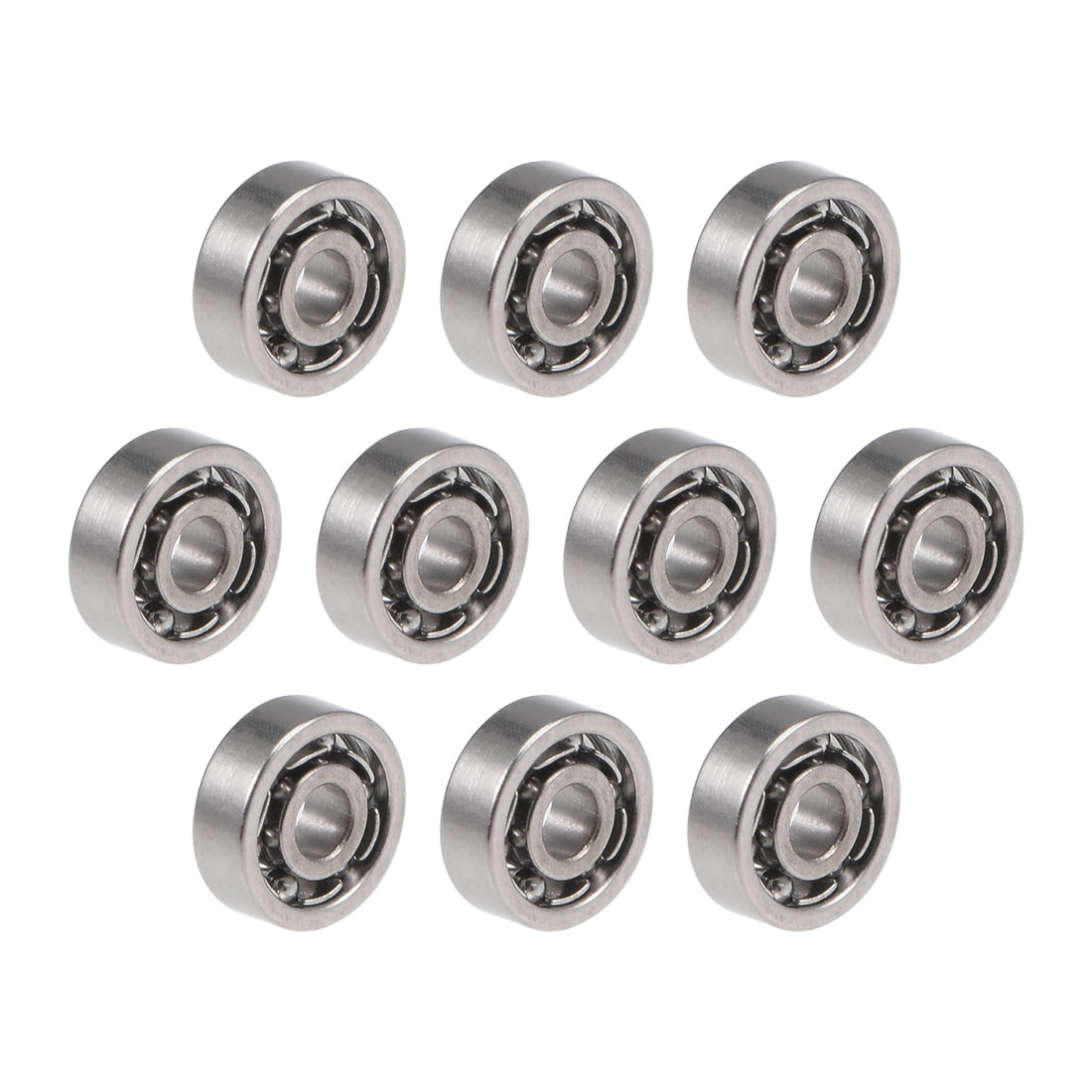 uxcell Uxcell Miniature Deep Groove Ball Bearings Open Type Chrome Steel Bearing