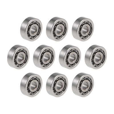 Harfington Uxcell Miniature Deep Groove Ball Bearings Open Type Chrome Steel Bearing