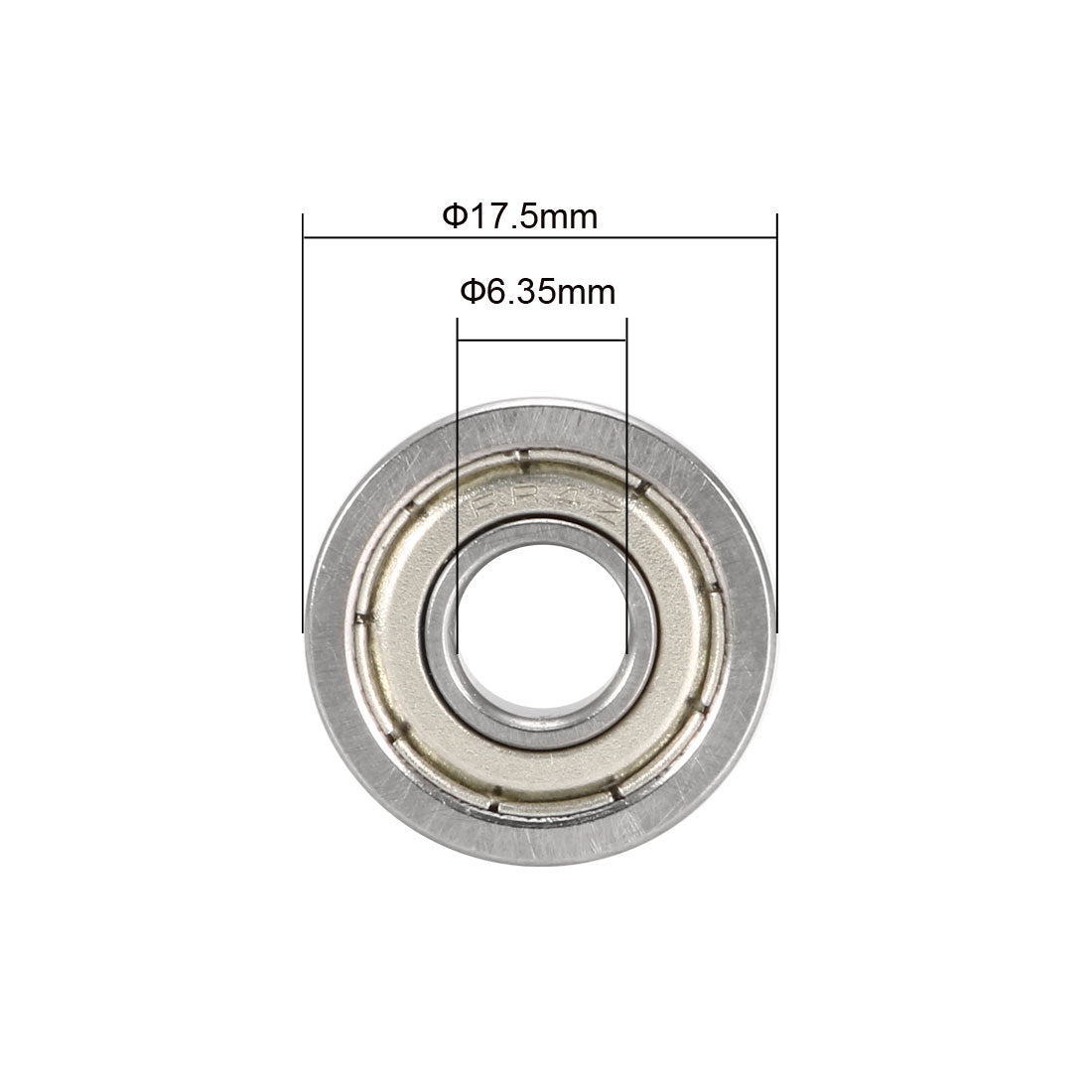 uxcell Uxcell FR4ZZ Flange Ball Bearing 1/4"x5/8"x0.196" Double Metal Shielded (GCr15) Chrome Steel Bearings 10pcs