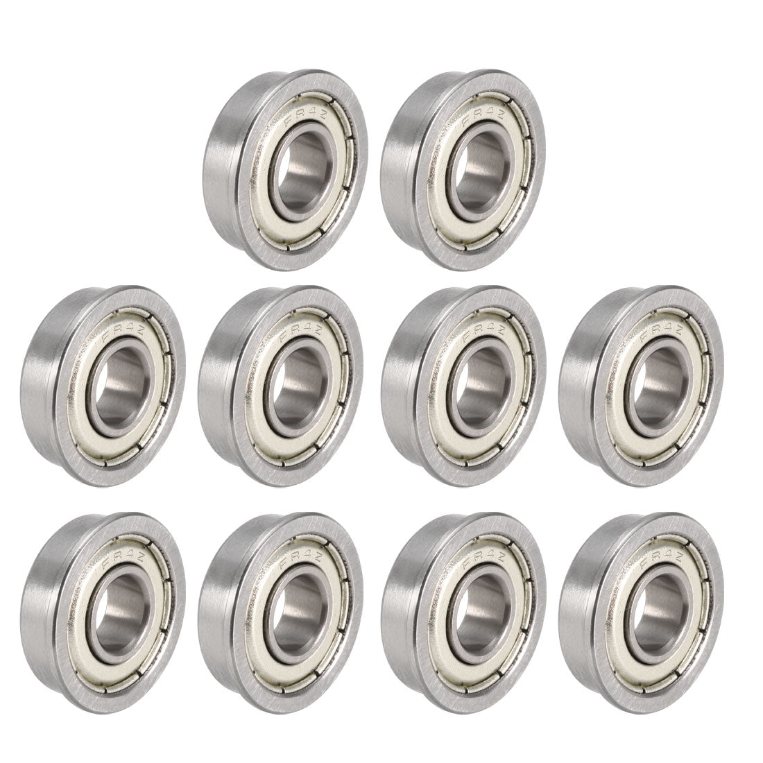 uxcell Uxcell FR4ZZ Flange Ball Bearing 1/4"x5/8"x0.196" Double Metal Shielded (GCr15) Chrome Steel Bearings 10pcs