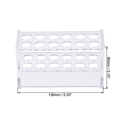 Harfington Uxcell Reagenzglashalter Rack 2x6 Wells für 10ml Zentrifugenröhrchen Klar