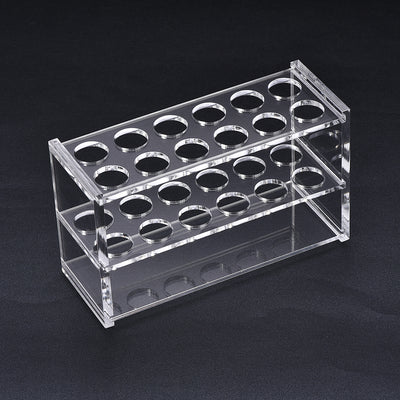 Harfington Uxcell Reagenzglashalter Rack 2x6 Wells für 10ml Zentrifugenröhrchen Klar