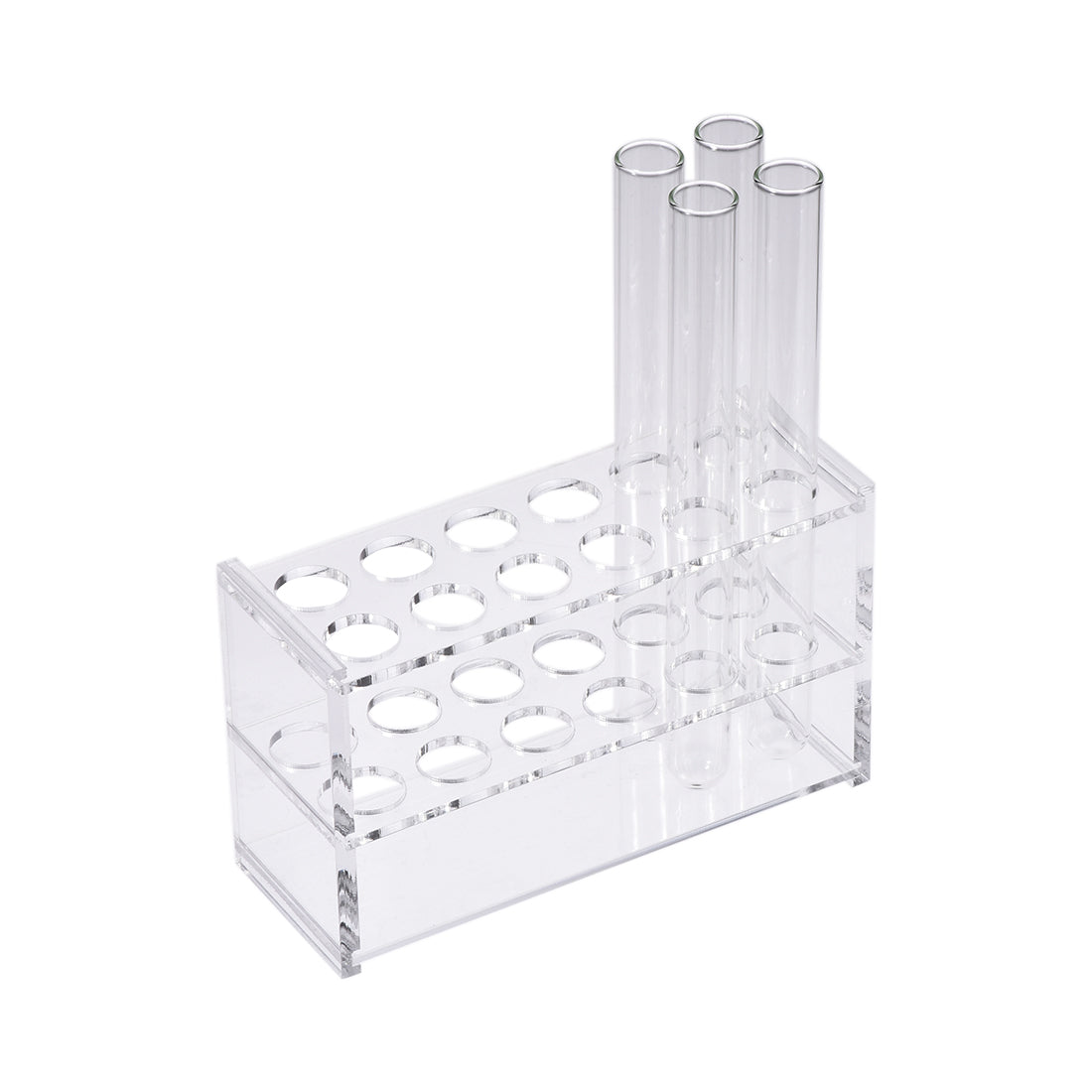 uxcell Uxcell Reagenzglashalter Rack 2x6 Wells für 10ml Zentrifugenröhrchen Klar